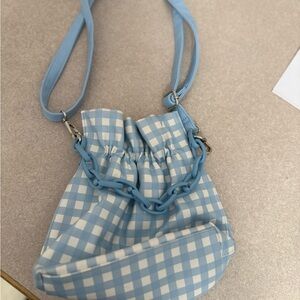 Blue Checkered Women's Bag